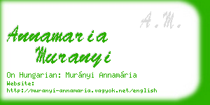 annamaria muranyi business card